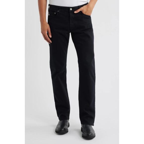 ADRIANO GOLDSCHMIED The Protege Straight Leg Jeans Stretch Black Mens Sz 38x32 - Picture 1 of 11